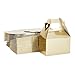 Blue Panda 36-Pack Mini Gold Foil Party Goody Boxes for Favors, Treats, 4 x 2.5 Inches