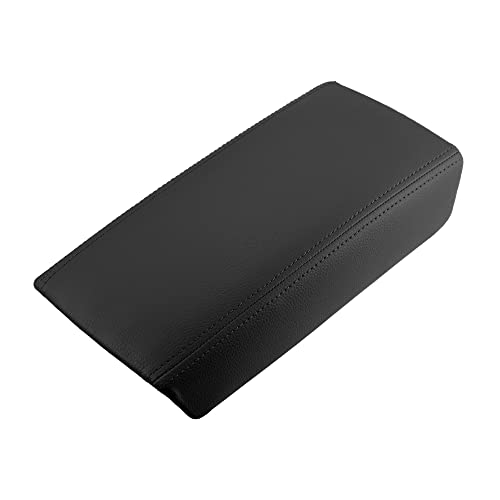 X AUTOHAUX Car Center Console Lid Armrest Seat Box Cover Protector for Honda Accord 7th 2003-2007 Armrest Cover Pad Faux Leather Black
