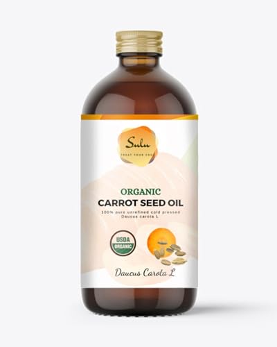 SULU ORGANICS Carrot Seed Oil- USDA Organic Cold Pressed Unrefined (16 oz)