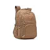 Mochila Escolar Casual Juvenil Feminina Masculina Grande Capacidade (Bege)