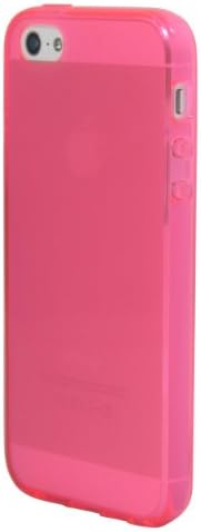 LUVVITT [Frost Soft Slim Clear TPU Rubber Case/Back Cover for iPhone 5 / 5S (Retail Packaging) - Transparent Hot Pink