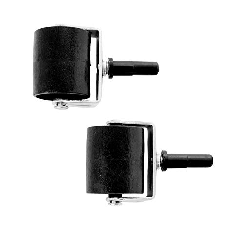 Malouf Structures Set Of 2 Extra Wide Bed Frame Replacement Caster Wheels, Rug Rollers, Black #TOP1