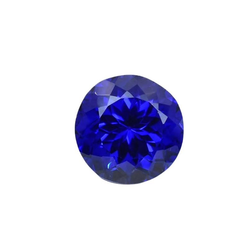 Tanzanite de 13mm de forme ronde à facettes, une pierre fine d'une rare élégance