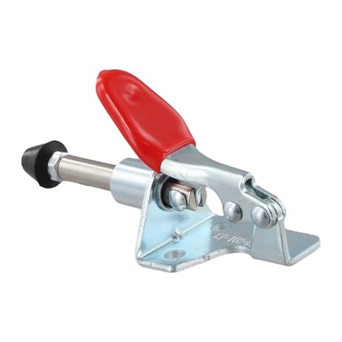 Zilimontt Abrazadera ergonómica de acero con palanca de liberación rápida para soldadura y reparación de chapa, herramienta de abrazadera horizontal con cubierta de PVC resistente al calor