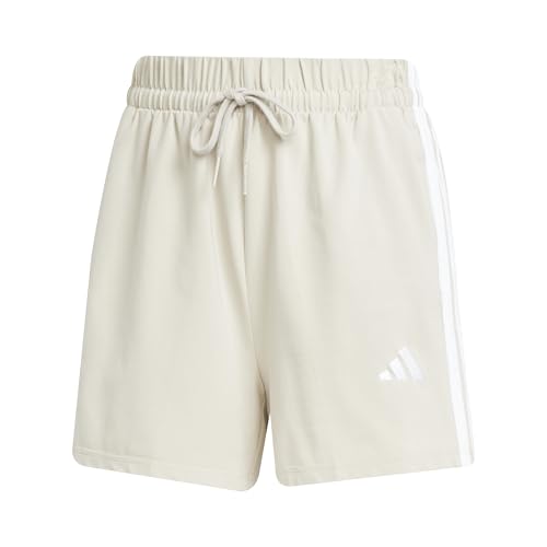 adidas Damen Essentials 3-Stripes Cotton Shorts, Wonder Alumina/White, XS – Ansicht 1