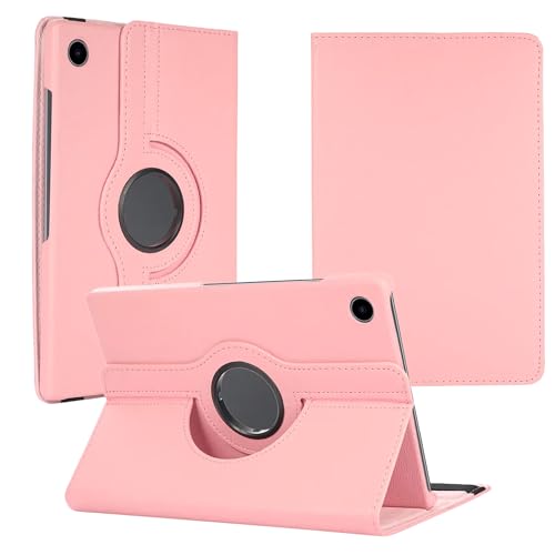 Image of Gocob Case For Samsung Galaxy Tab A8 10.5" (2021) (SM-X200/X205/X207), 360 Rotating Stand Leather Cover (Rose Gold)