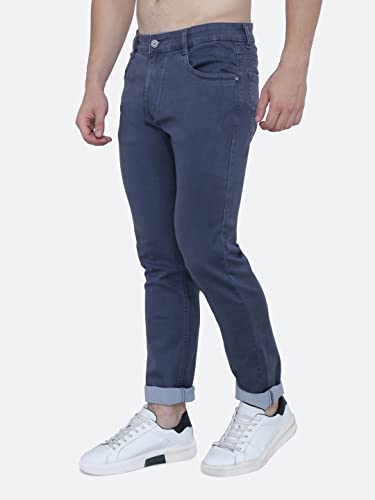 Image of Strechable Denim Regular Fit Mid Waist Light Weight Soft Feel Stretchable Denim Jeans Pant for Men