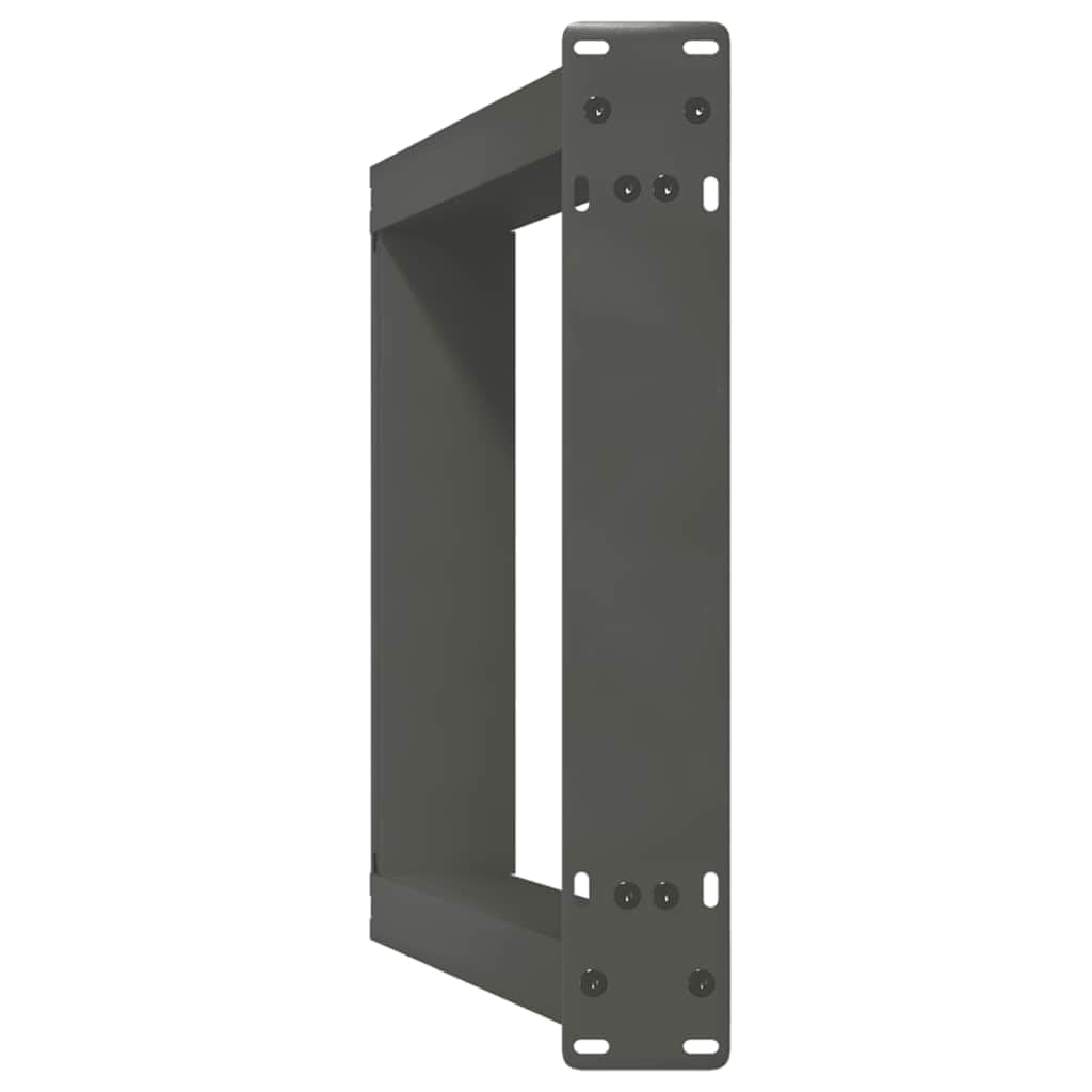 Nogi stołu konsolowego w kształcie litery U 2 szt. antracyt 28 x (72-73) cm stal, malowane proszkowo metalowe nogi stołu z regulowanymi nóżkami poziomującymi, stabilna konstrukcja pochylona 80