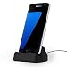 Produktbild NessKa Dockingstation [ inkl. 2 Meter Kabel ] Desktop Tisch Ladestation Ladegerät Dock Ständer für Smartphones mit [Micro-USB] Anschluss Samsung Galaxy/Sony Xperia/Huawei/HTC/LG/Nokia | Schwarz