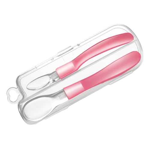 Sosoport Silicone Training Tableware Set Safe Tool Soft Head Non-slip Grip Multicolored Easy to Use