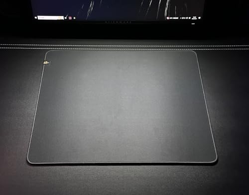 Image of D-Glow JIN Skin-Friendly Smooth Glide Cloth Gaming Mouse Pad with 2.5mm Stitched Edges, 490 x 420 x 3.8mm Anti-Slip Cloth Pad, Durable Polyurethane Base Gaming Mousepad for Gaming and Office (Grey)