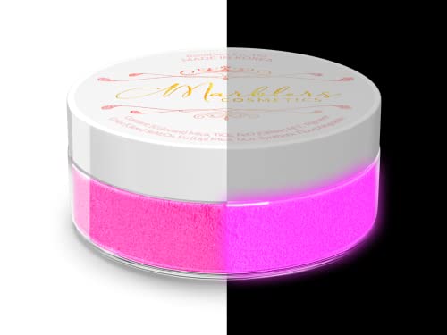 MARBLERS Glow-in-The-Dark Powder [Glow Pink] 0.28oz (8g) | Matte| Dye | Pigment | Non-Toxic | Vegan | Cruelty-Free | Eyeshadow, Nail Polish, Nail Art |...