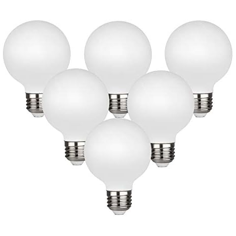 Bombilla LED Edison, luz blanca cálida, 2700 K, filamento LED, 4,5 W, equivalente a 40 W, G25 regulable 450 lm E26 base media Cover