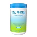 Vital Proteins Collagen Peptides + Biotin 10000mcg Hair Complex, Hair Growth Supplement - Clinically Studied Lustriva to Promote Thicker Fuller Hair, 20g Unflavored Collagen for Women 11.4oz Powder