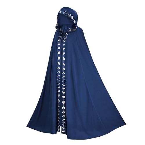 Cape de sorcier à capuche pour adulte cherchant un déguisement renaissance gothique de 147 cm