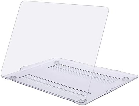 New Hard Shell Plastic Clip Case for MacBook Air 13” M1 (2020-2021) and MWT (2018-2019) Laptop Computer with Matching Color Keyboard Cover (Models A2337 A2179 A1932) (Clear)