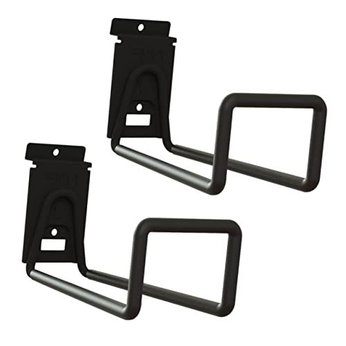 BESTonZON 2Pcs Bike Wall Mount Hooks Durable Bike Hanger for Space Saving Storage for Garage Home Fits All Bike Types Black