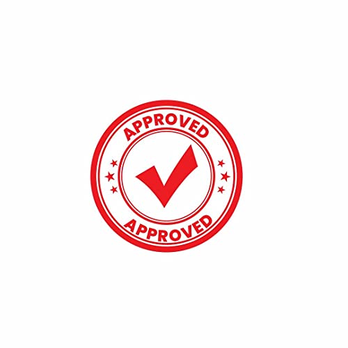 Image of CVANU 500pcs Approved Mini Sticker in Red Color Round Shape (20 X 20mm) cv9
