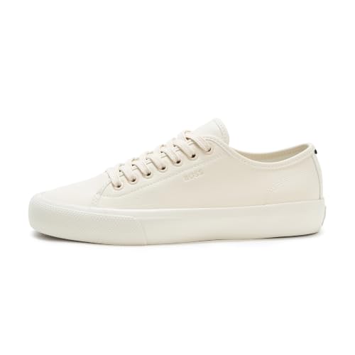 Image of BOSS Men's Aiden Logo Block Leather Low Top Sneakers