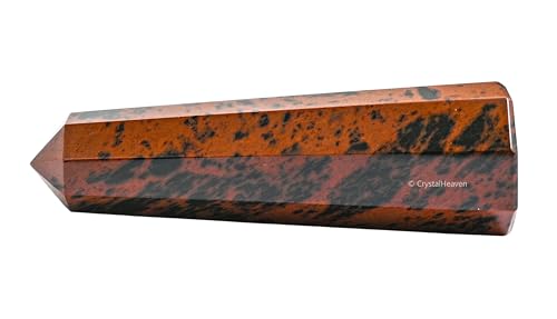 Image of Crystal Heaven Certified Mahogany Obsidian Tower Obelisk Point For Chakra, Healing And Balancing - Aaa Grade Original Certified Gemstone Agate For Reiki Meditation Yoga Spiritual (2-3 Inches)