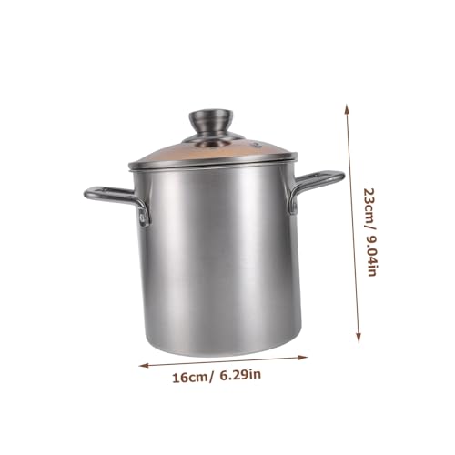 SWOOMEY 1 Satz Amphore aus Edelstahl Brattopf mit Sieb Servierkorb für französische edelstahl fritteuse pfannensets wok Friteuse Körbe mit Griffen Frittierkorb mit Griff Rostfreier Stahl – Bild 5
