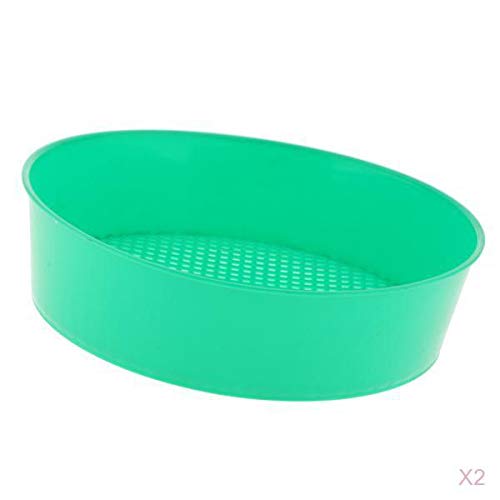 Fenteer 2pcs Plastic Mesh Sieve Soil Sieve PE Plastic Net Glasses of Gardening Tools Gardening Supplies