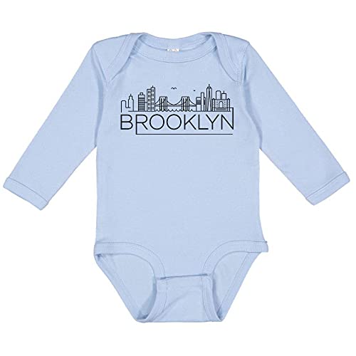 Skyline Brooklyn New York Long Sleeve Baby Infant Bodysuit