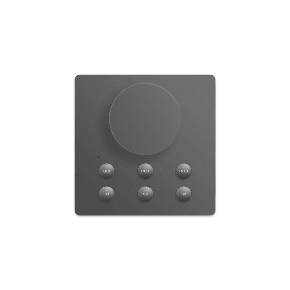 YoumiAi Matter Over WiFi Smart Light LED Smart Matter Lamp,Works with HomeKit,Voice/App/Timer Control (BLE Knob Scene Gray) — image 1
