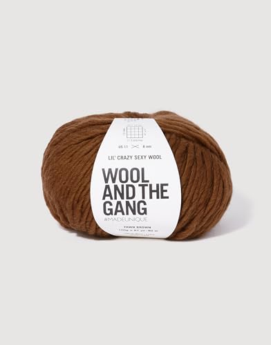 Wool And The Gang Lil' Crazy Sexy Wool, Fawn Brown, 100 G Chunky