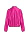 Verdusa Women's Bomber Satin Lightweight Jacket Drop Shoulder Long Sleeve Zip Up Outerwear Neon pink X-Small