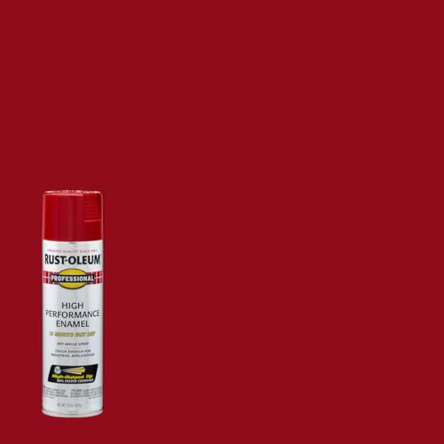 Image of Rust-Oleum 7564838 Professional High Performance Enamel Spray Paint, 15 oz, Gloss Safety Red