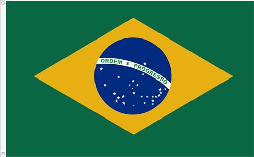 BANDERA DE BRASIL (BANDEIRA DO BRASIL). CALIDAD RASO PREMIUM. MEDIDA GRANDE 150X90 CM