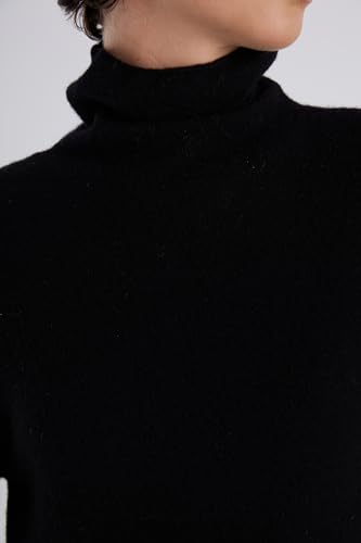 Image of ANNASOUL Womens Cashmere Sweater Turtleneck Long Sleeve Pullover High Neck Relaxed Fit, Fall Outfits Sweater, Trendy Tops