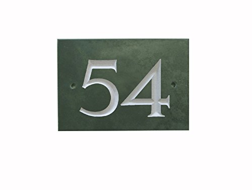 Green Slate House Number (1-99) (No 54)