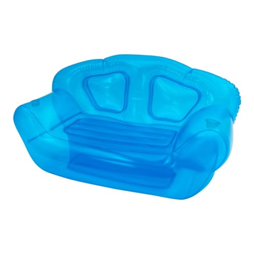 Kaichenyt Double Inflatable Couch Sofa, Cool Double Inflatable Chair, Portable Air Sofa, Inflatable Couch, Inflatable Sofa for Camping Picnic Beach Travel (Blue)
