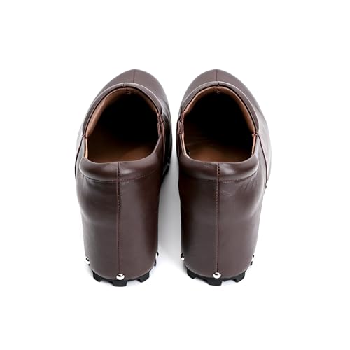Image of XOBZJH Women's Calf Hair Print Waterproof Non-Slip Platform Professional Clogs & Mules with Arch Support-Nursing Shoes for Standing All Day