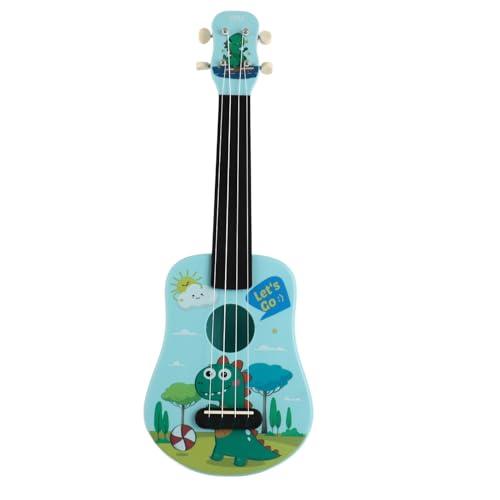 Acouto 21in Ukulele Diseño de Dibujos Animados de Alta Tensión Nylon Strings Ukulele Instrumentos Musicales para el Ukelele para Principiantes para Principiantes Instruments Wooden Ukulele21-Inch