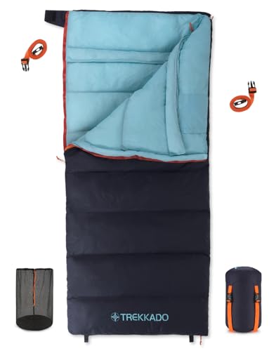 DuraHike Lightweight Camping Sleeping Bag for Adults — Roomy Rectangular Comfort, Secure Pad Attachment, Compact & Packa - Detailed View