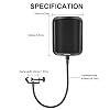 Aokeo Metal Pop Filter,Metal Mesh Layer Microphone Windscreen for Hyperx QuadCast, Blue Yeti and Other Mics,Pop Shield with Flexible 360 Gooseneck Clip Stabilization Arm