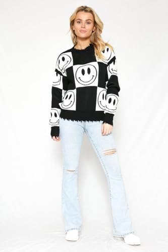 Checkered Smiley Sweater3