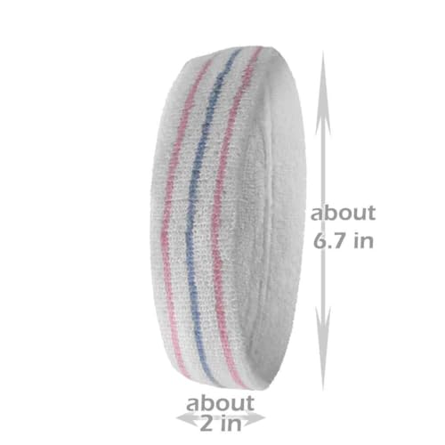 Image of COUVER Tennis Headband - Cotton Terry Cloth Sweatband for Men & Women - High Absorbency Athletic Hairband for Gym, Basketball & Running - 1 Piece