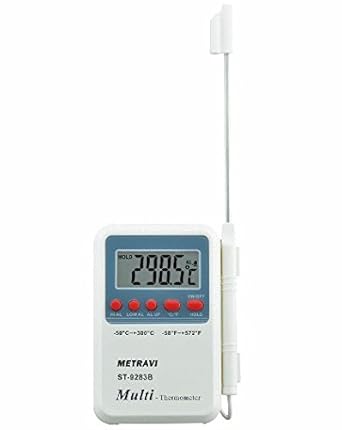 Metravi ST-9283B Digital Thermometer upto 300 degreeC with High & Low Alarm