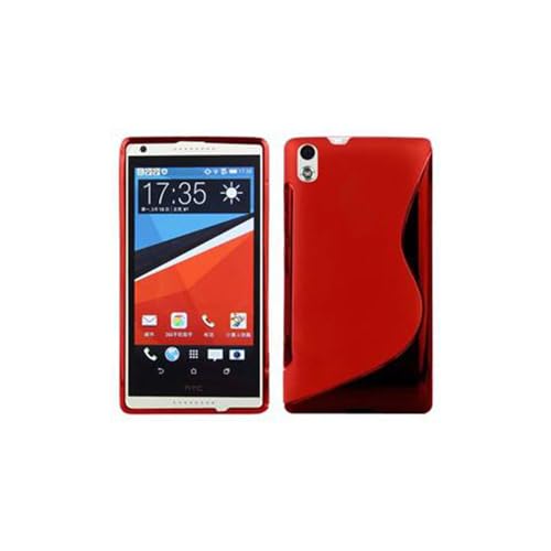 Cadorabo Funda para HTC Desire 816 en Rojo Infierno   Cubierta Proteccíon de Silicona TPU Delgada e Flexible con Antichoque   Gel Case Cover Carcasa Ligera