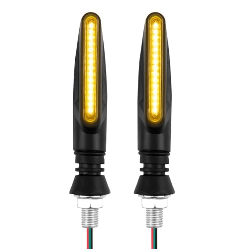 2 Pezzi Frecce Moto LED Omologate 12V, Indicatori di Direzione Moto Universali Impermeabile Ambra, Resistenza Alle Alte Temperature e Alta Luminosità, per Motociclette, Veicoli Elettrici