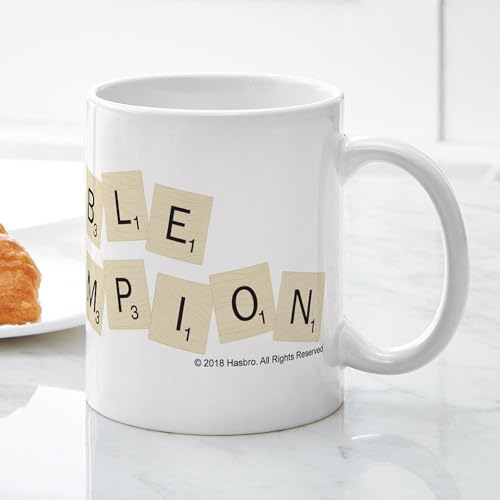 Taza de cerámica de 11 oz CafePress Scrabble Champion miniatura 5