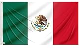 bandera de mexico imagen ✅ Fabricada en tela de poliéster 100%