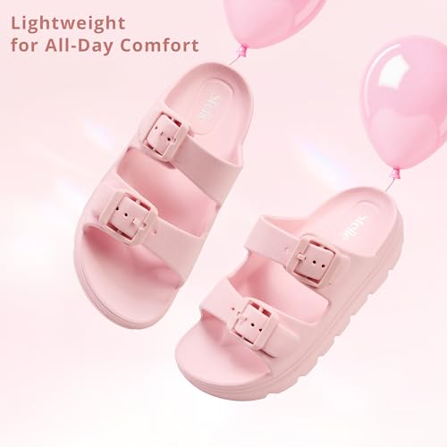 Image of Stelle Girls Double Buckle Slide Sandals Boy Slippers