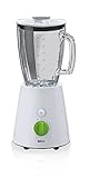 Braun Standmixer JB 3060 TributeCollection - 1,75 l Glas-Behälter für heiße und kalte Zutaten, geeignet als Eis Crusher und Smoothie Maker, 800 Watt Leistung, inkl. Turbo-Funktion, Weiß