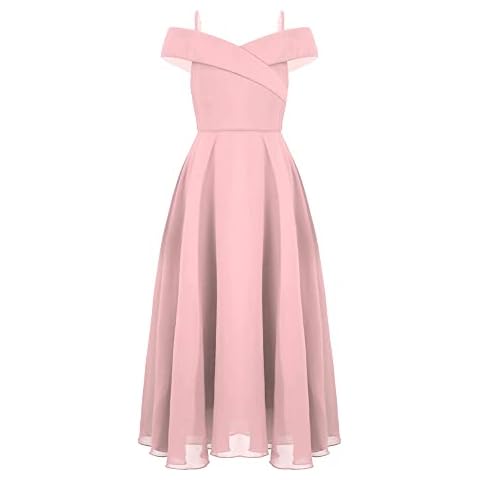 IEFIEL Vestido Largo de Fiesta Boda para Niña Cover