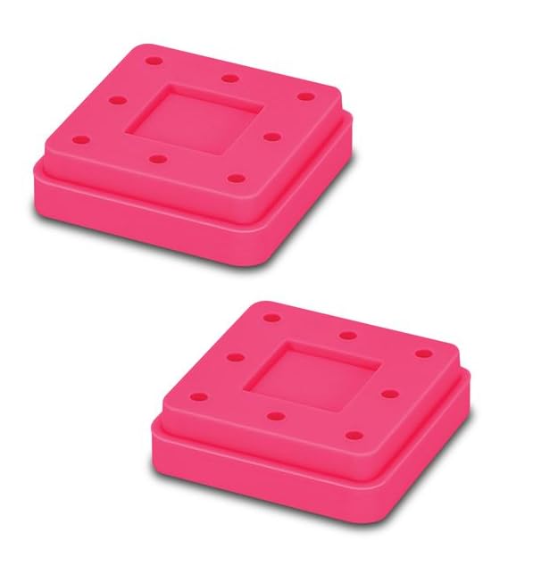 16-Hole Pink Dental Bur Holder/Stand - For Organizing & Autoclaving FG Burs